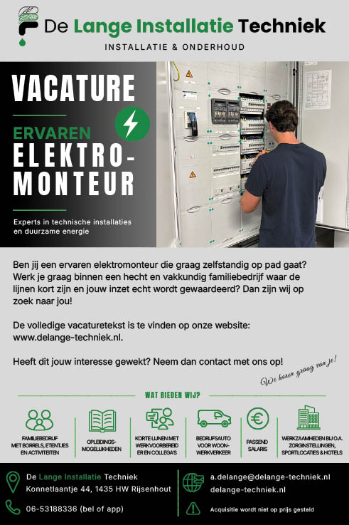 Vacature Ervaren elektromonteur