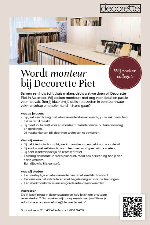 Vacature Monteur
