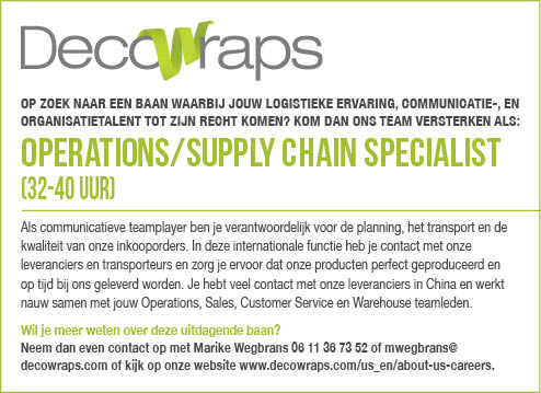 Vacature Operations/supply chain specialist