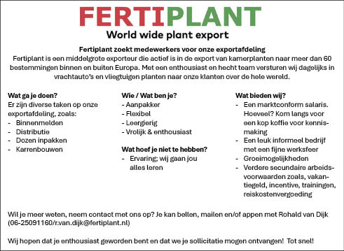 Vacature Medewerker exportafdeling