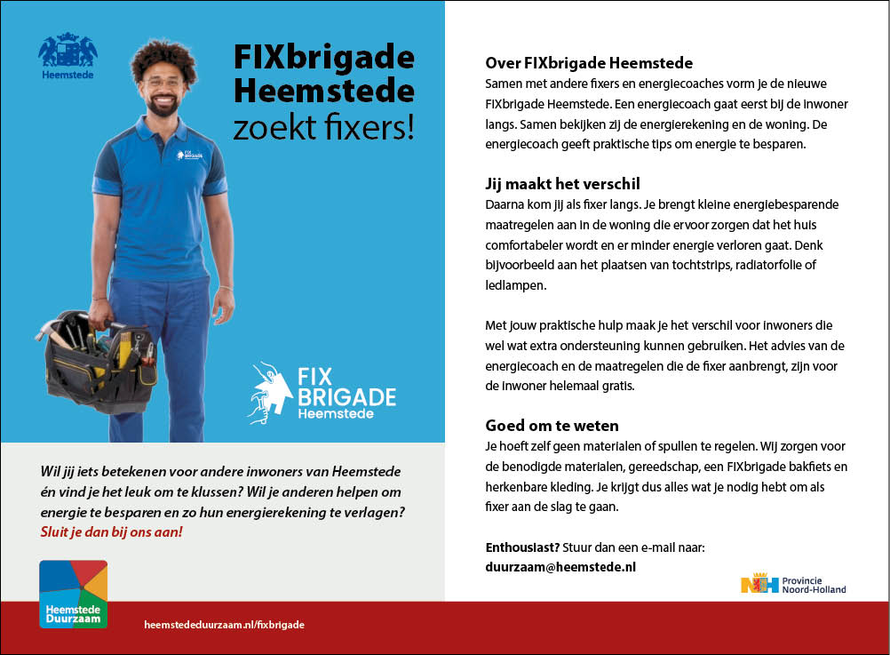 Vacature Fixer en energiecoach