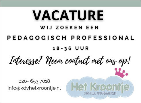 Vacature Pedagogisch professional