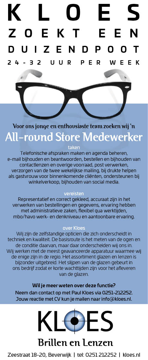 Vacature All-round Store Medewerker