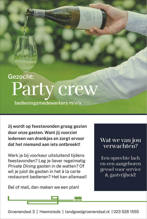 Vacature Party Crew