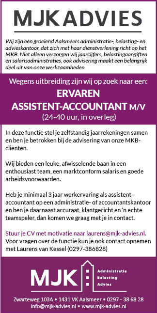 Vacature Ervaren Assistent-Accountant