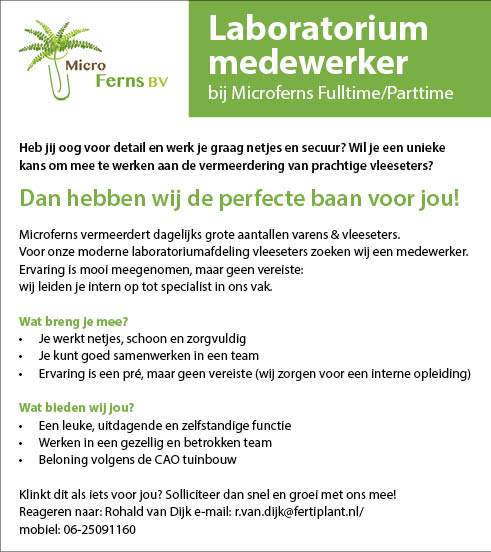Vacature Laboratorium medewerker