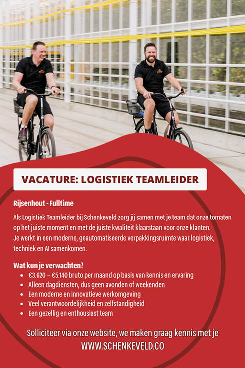 Vacature Logistiek Teamleider