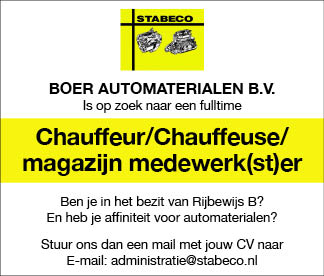 Vacature Chauffeur/Chauffeuse/magazijn medewerk(st)er