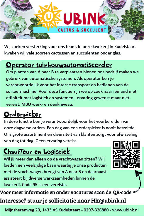 Vacature Diverse functies