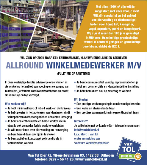 Vacature Allround Winkelmedewerker