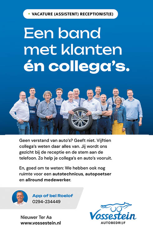 Vacature (assistent) receptionist(e)