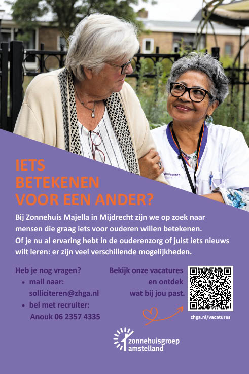Vacature Medewerker ouderenzorg